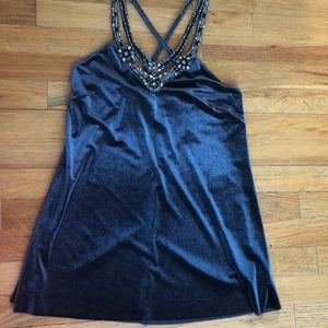 Bailey 44 vintage embellished velvet tank